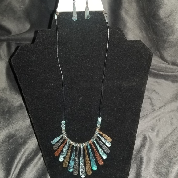 4 Pc Turquoise Necklace & Earrings Bundle - Picture 5 of 6